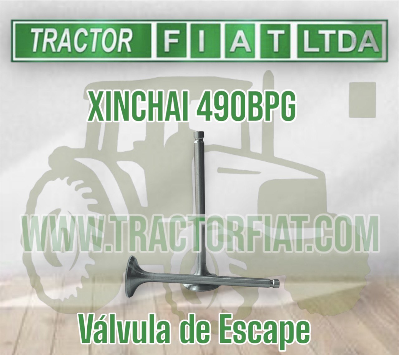 VALVULA DE ESCAPE - MOTOR XINCHAI 490BPG