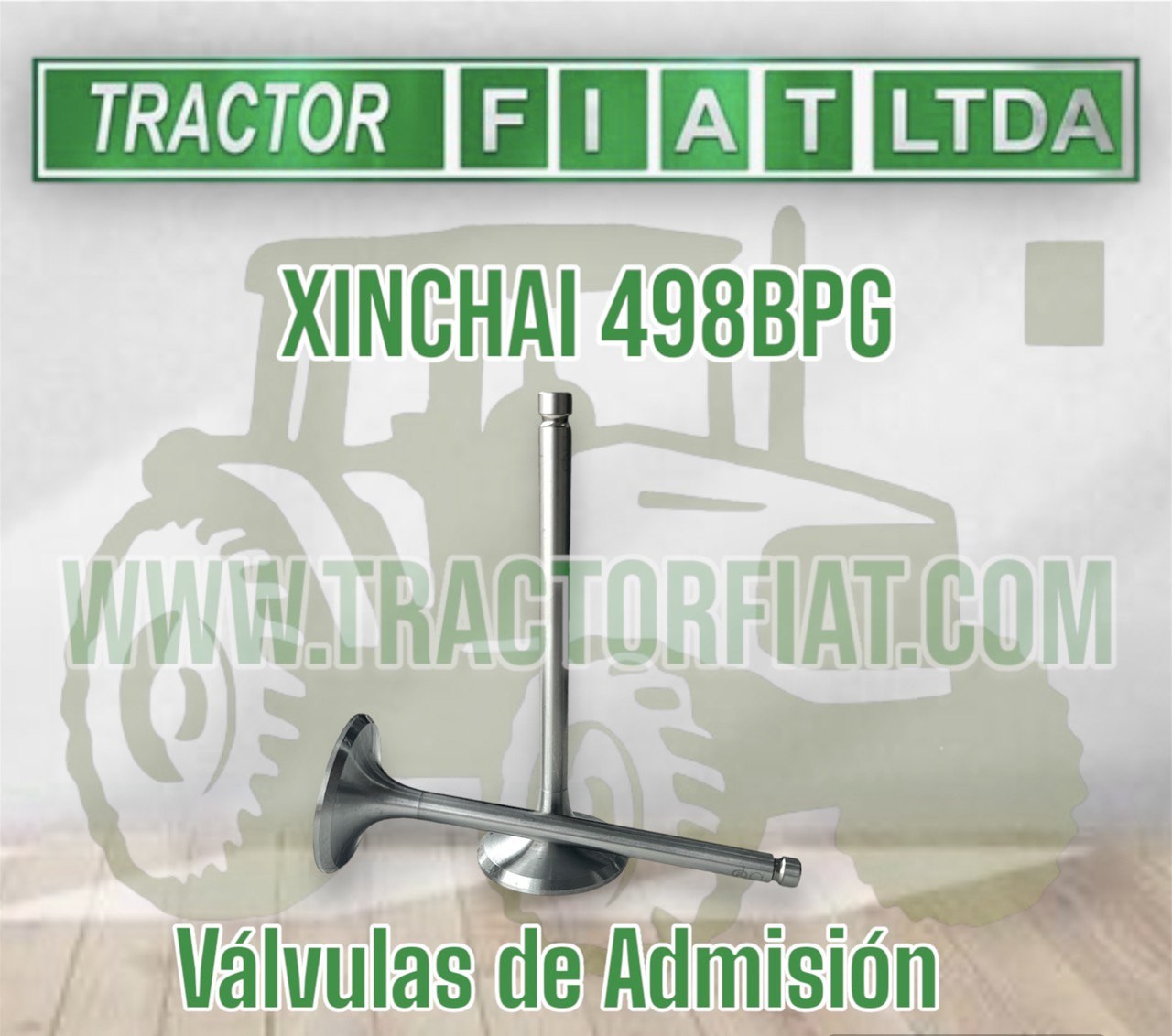 VALVULA ADMISION -MOTOR XINCHAI 498BPG