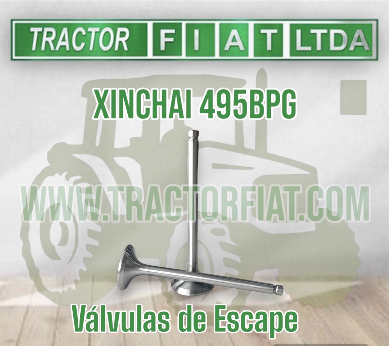 VALVULA ESCAPE - MOTOR XINCHAI A495BPG