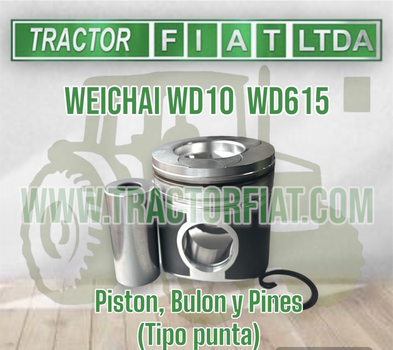 PISTON, BULON Y PINES (TIPO PUNTA) - WEICHAI WD10