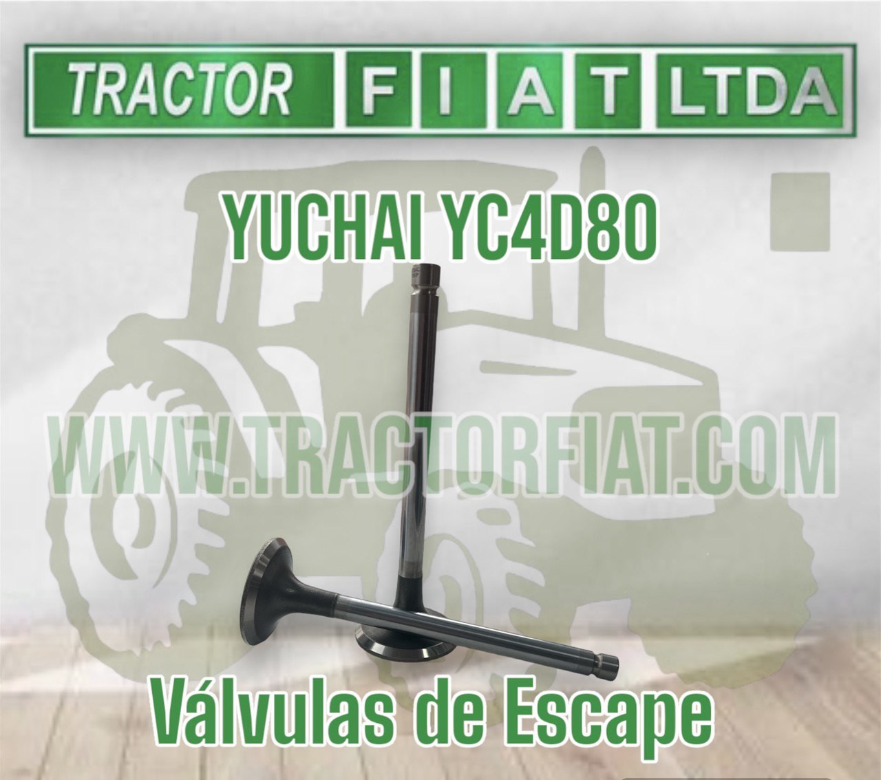 VALVULA DE ESCAPE  -  MOTOR YUCHAI YC4D80