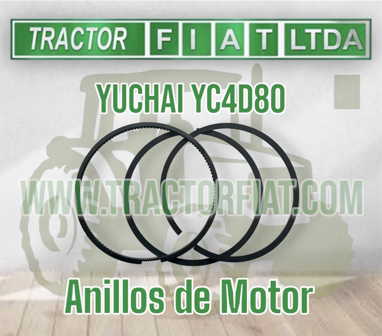 ANILLOS MOTOR 92mm -  YUCHAI YC4D80