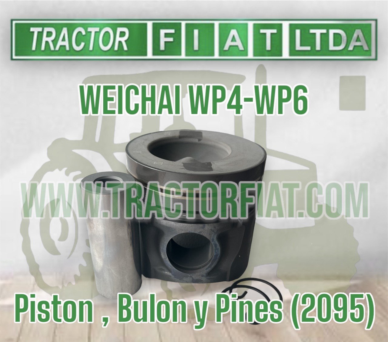 PISTON, BULON Y PINES - MOTOR WEICHAI WP4 WP6 TD226B