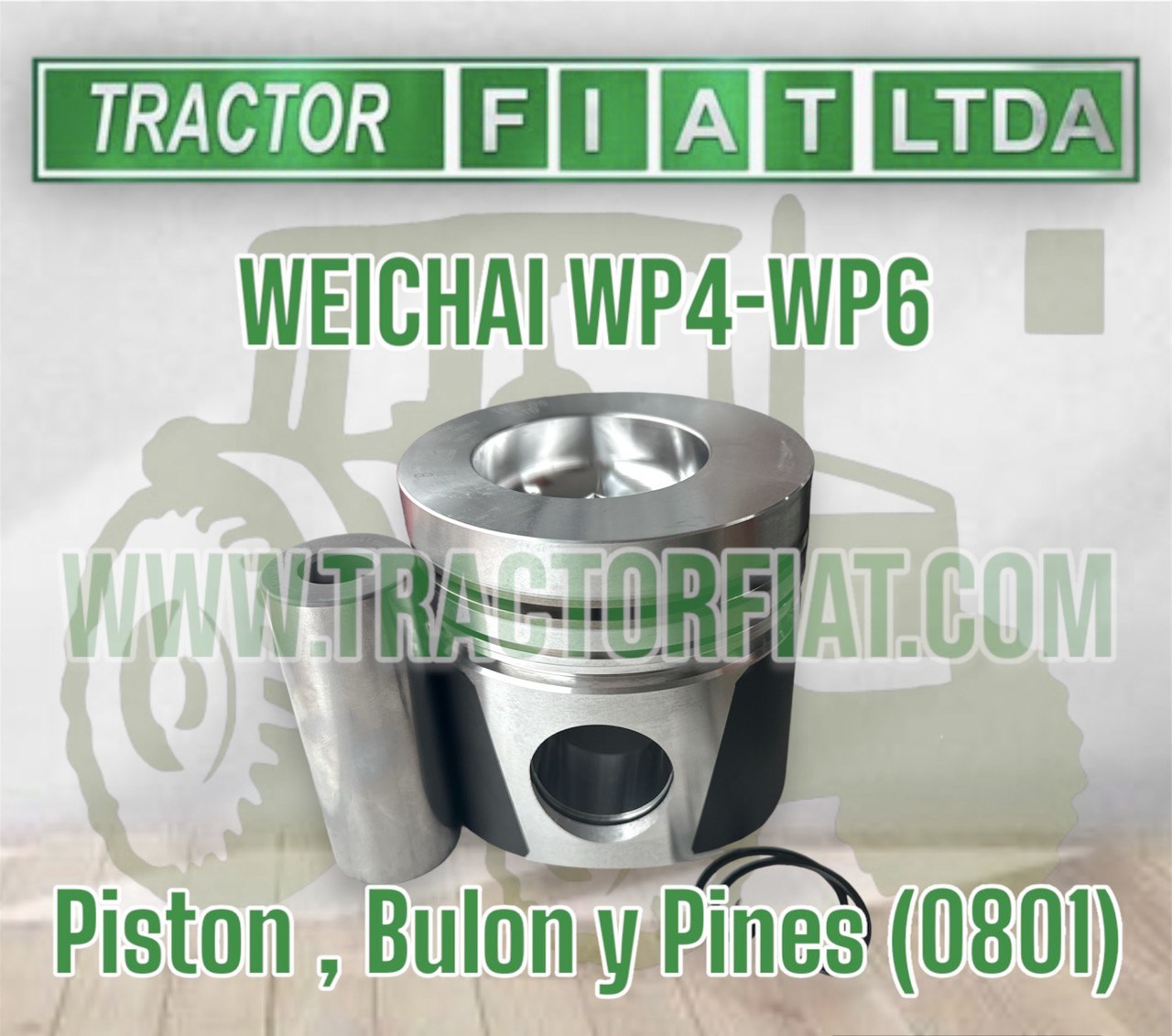 PISTON, BULON Y PINES - MOTOR WEICHAI WP4 WP6 TD226B