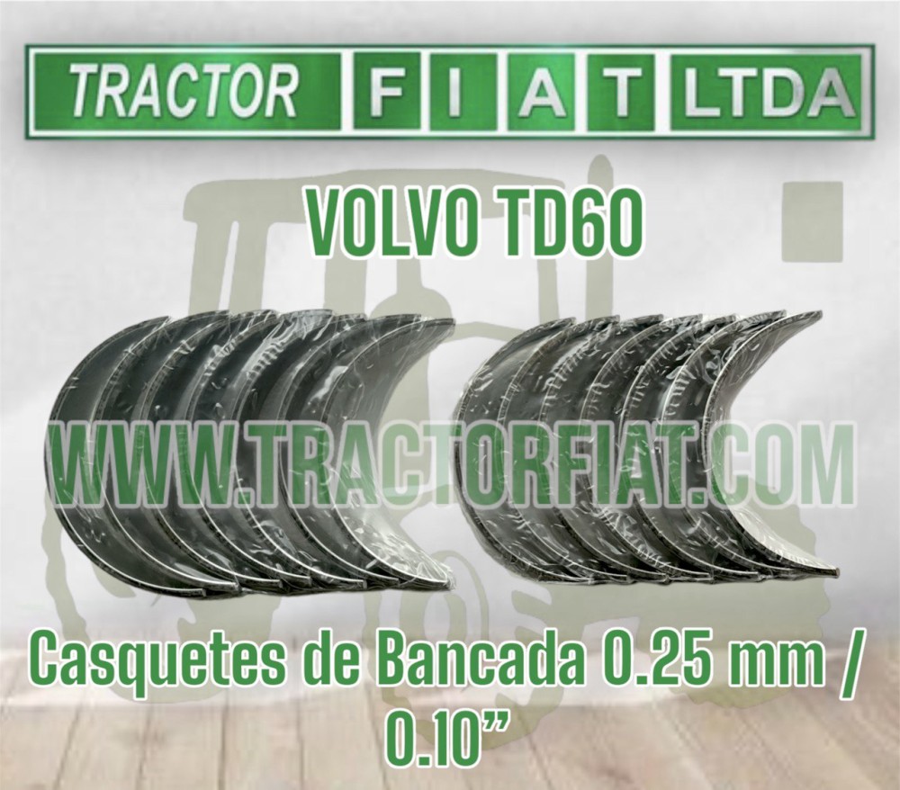 CASQUETES BANCADA 0.25 - MOTOR VOLVO TD60