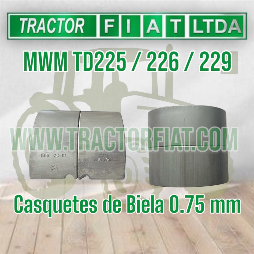 CASQUETES DE BIELA 0.75 MM - MOTOR MWM D225/226/229