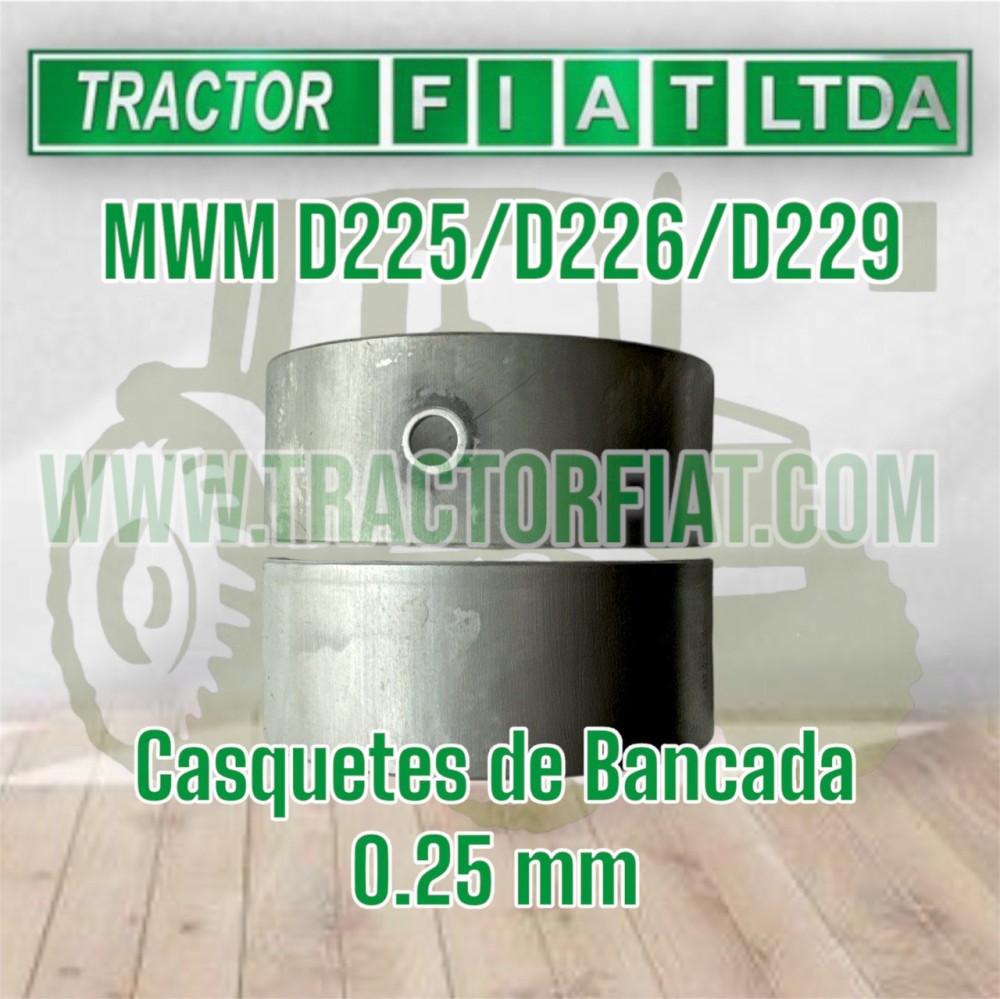 CASQUETES DE BANCADA 0.25 MM - MOTOR MWM D225/226/229