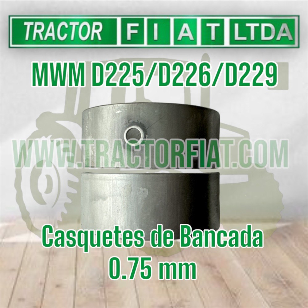 CASQUETES DE BANCADA 0.75MM - MOTOR MWM D225/D226/D229