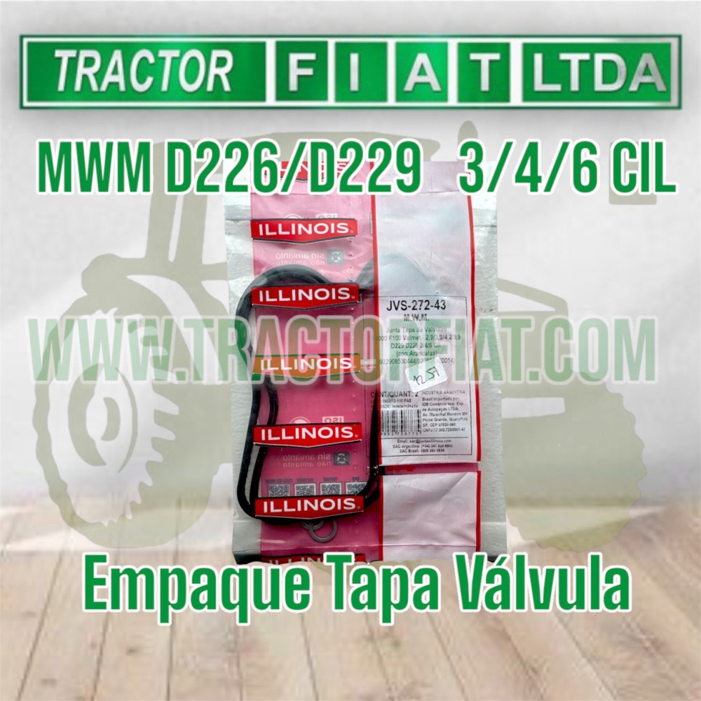 EMPAQUE TAPA VALVULAS - MOTOR MWM D226/D229