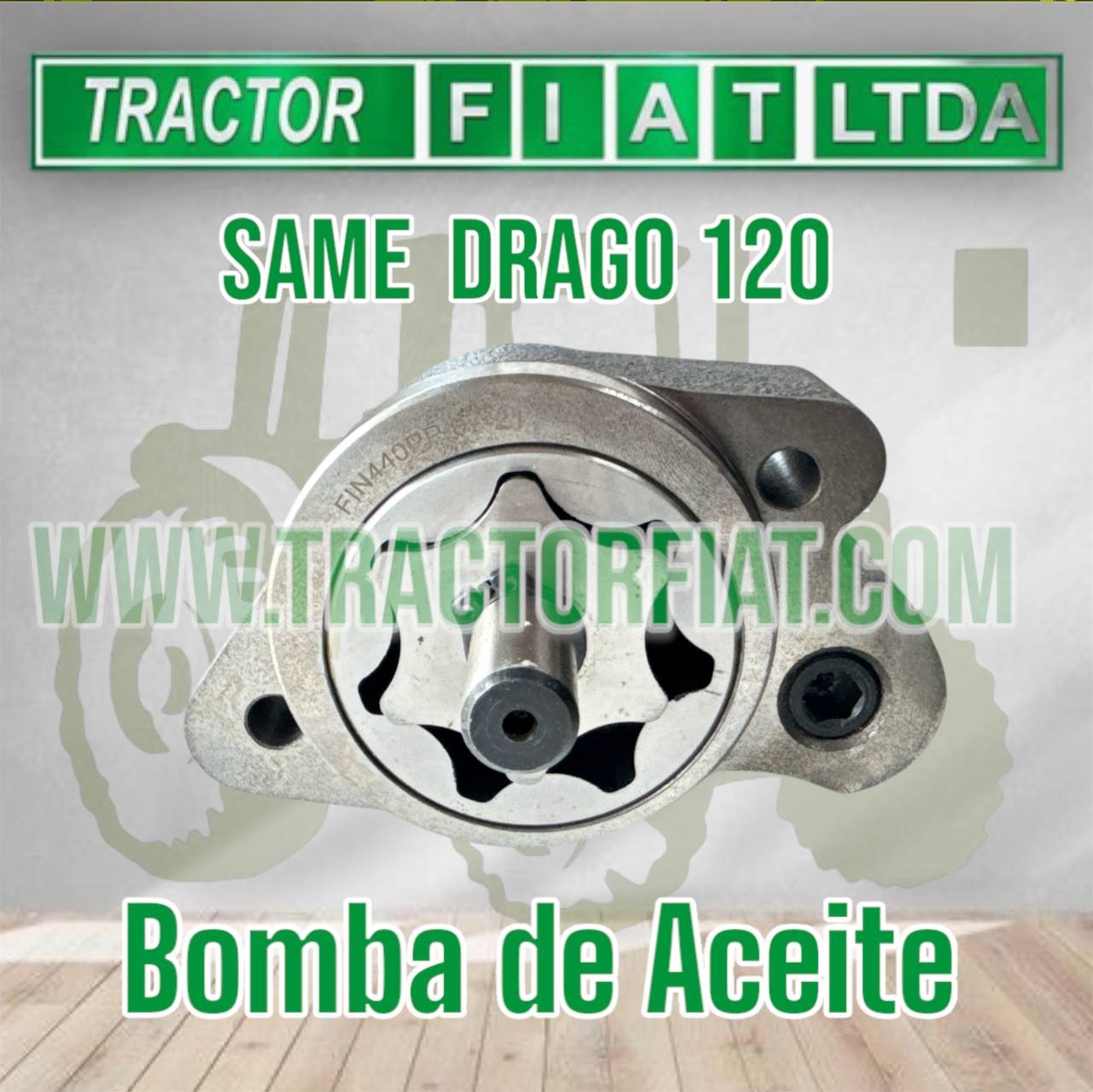 BOMBA DE ACEITE ROTOR 37 MM - MOTOR SAME DRAGO 120